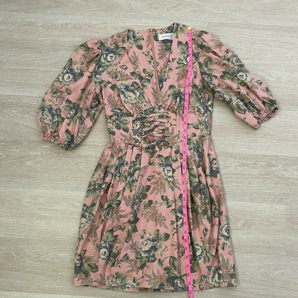 Zimmermann 100% Silk Tempest Lace Up Mini Dress Size 1 (AU 10 / USA 6) RRP $850 - Picture 12 of 12